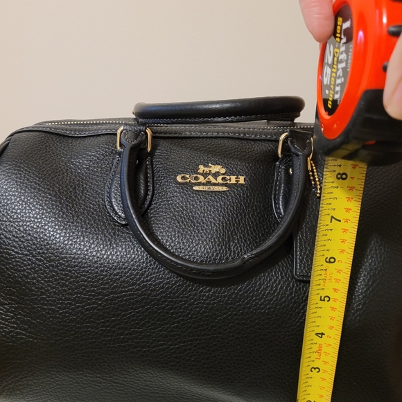 Coach Rowan Large Satchel Bag Black CV960 Black/Gold - Picture 12 of 14